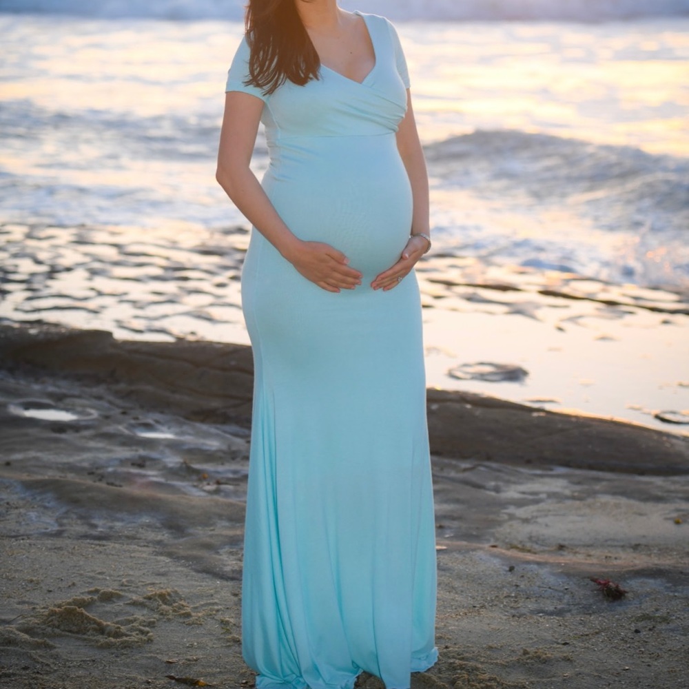 Sexy Mama Maternity Maxi Dress Gown